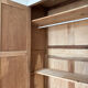 Parisian wardrobe with shelves, renovated oak wood.