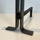 Pair of modernist and wrought iron fire dogs