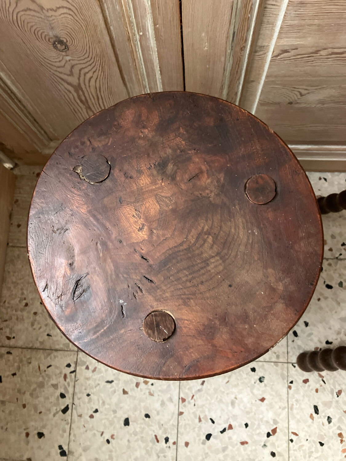 Pair of tripod stools