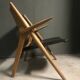 CH28 Sawbuck Lounge Chair by Hans Wegner for Carl Hansen & Søn, 1950s