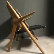 CH28 Sawbuck Lounge Chair by Hans Wegner for Carl Hansen & Søn, 1950s