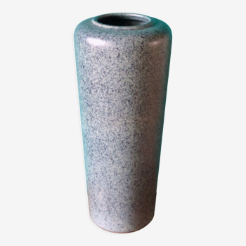 Vase en grès tourné, bleu grisé, tacheté bleu, sacndinave, vers 1970