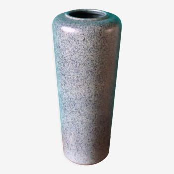 Vase in turned sandstone, greyish blue, blue spotted. Sacendinavian work, circa 1970