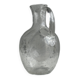 Large blown glass carafe with ice cube compartment Biot