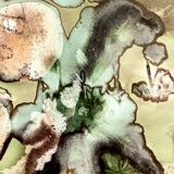 Glazed ceramic art vase with standing ceramic ring by Hanne Wydra-Jantz, Germany 1980