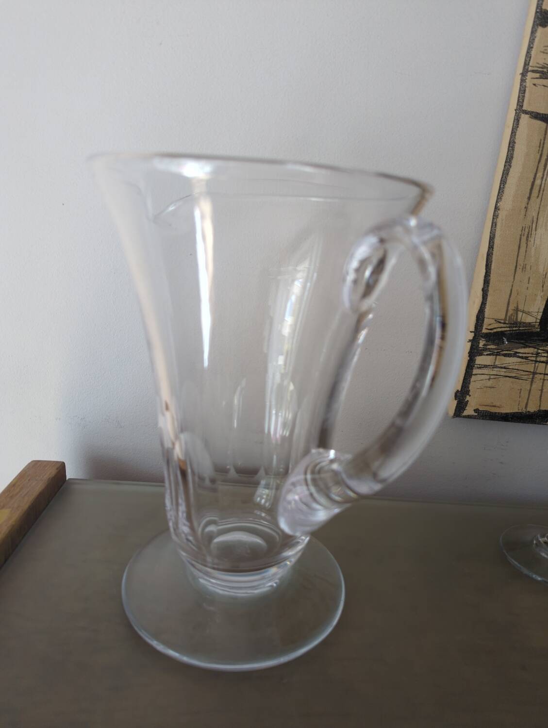 Large Vannes crystal pitcher