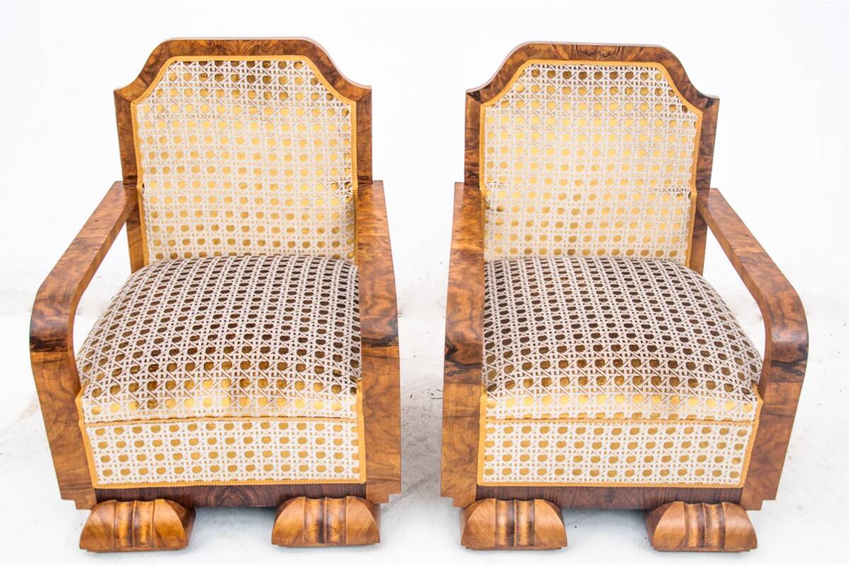 Art Deco armchairs, France, 1930s.