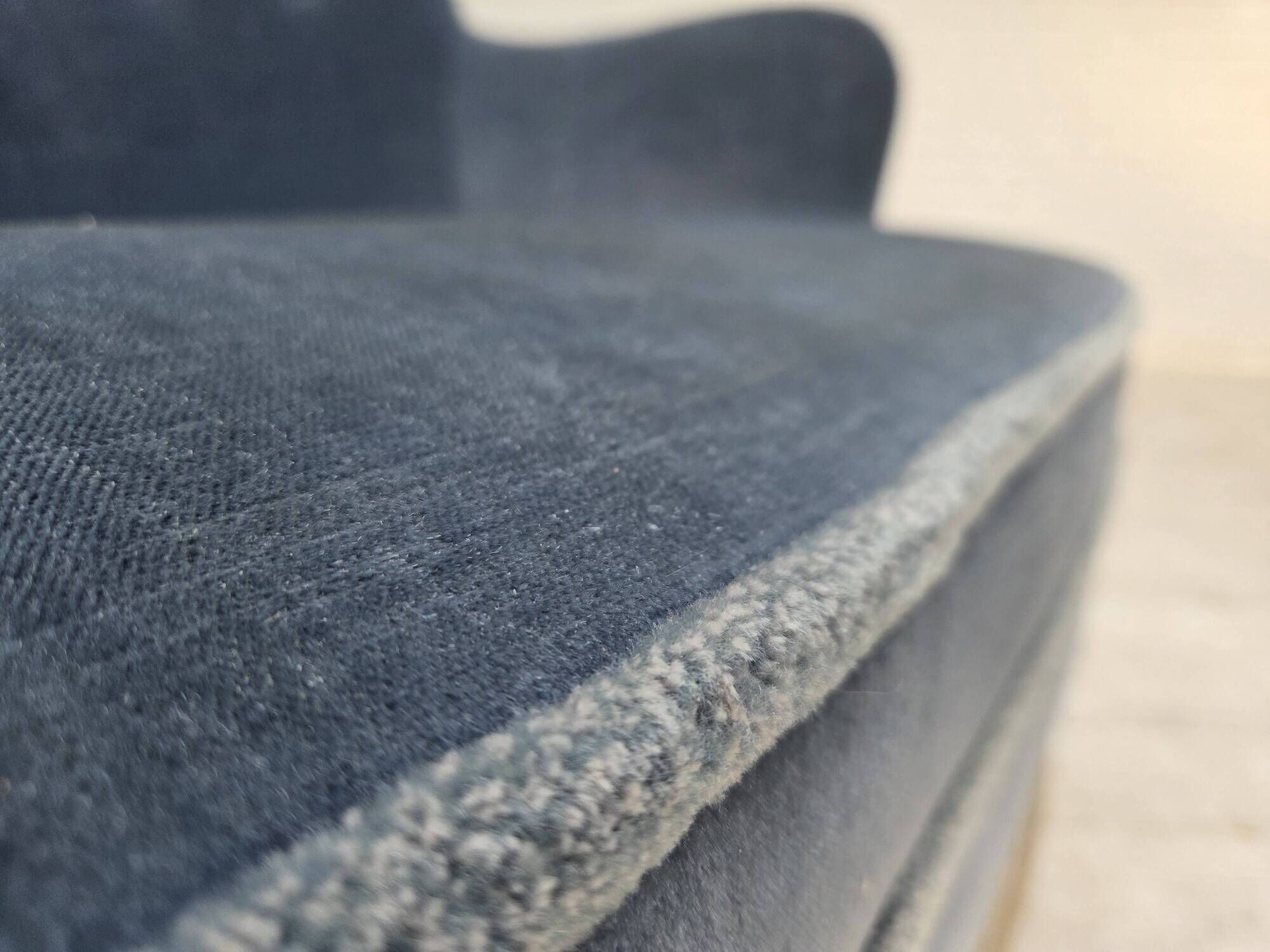1970s, Danish 2-seater sofa, furniture velour, beech wood.