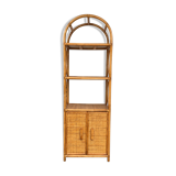 Meuble étagère en rotin et bambou