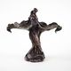 Brass female figurine in Art Deco style with floral motifs, European decorative art