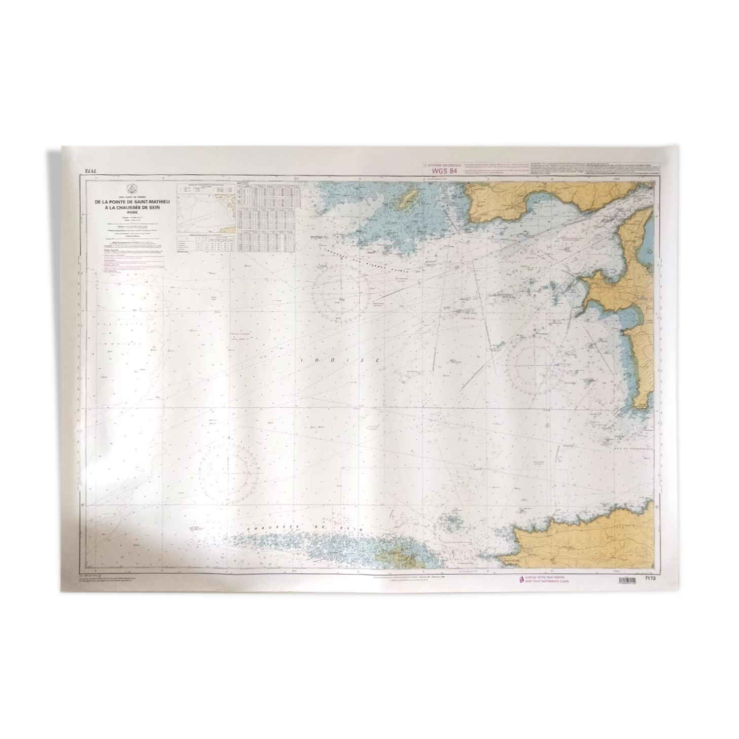 Marine map tip of Brittany 119x86cm