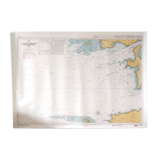 Carte marine pointe de la Bretagne 119x86cm