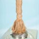 Japandi Lampe suspendue en verre, lampe en verre vintage cubique bohème