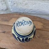 Vase en terre cuite vernissée motif bleu Korond Transylvanie H11cm