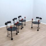 1980s authentic Memphis Era post modern chairs set of 4