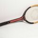 1970 Spalding black and red wooden tennis racket