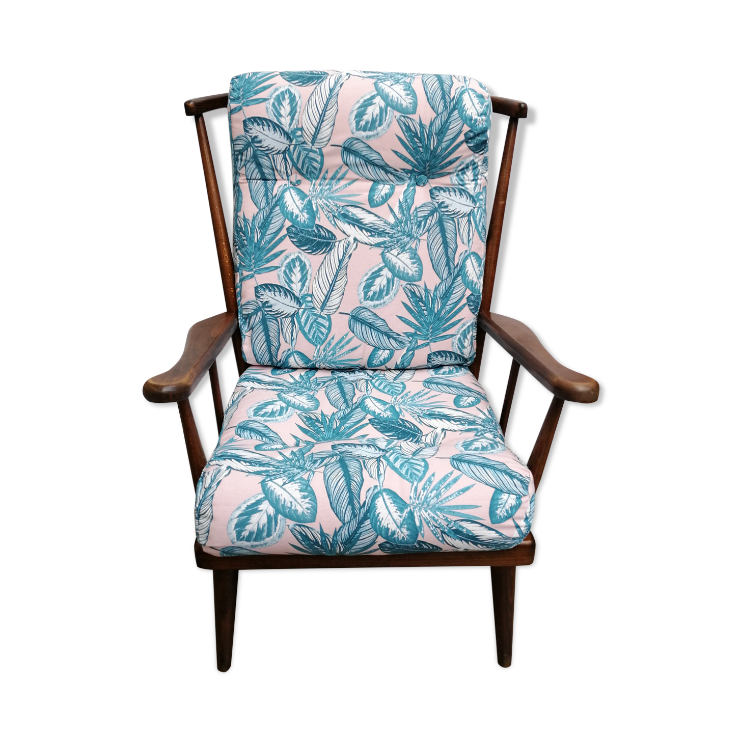 Baumann reupholstered fan chair