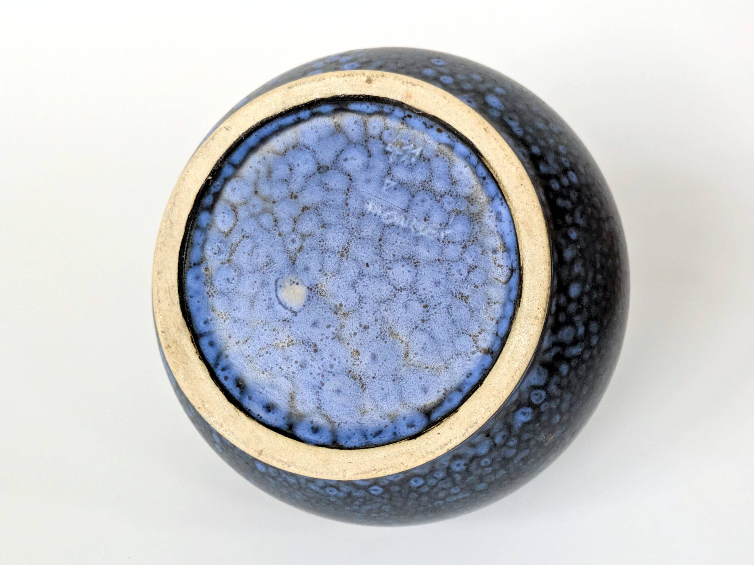 Vintage blue ceramic vase by Thoms Keramik, Germany, 1960s–1970s