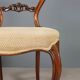Antique walnut chairs with upholstered seats, Italy, mid-19th century.