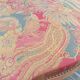 Louis XV style footrest stool pouffe wood and fabric