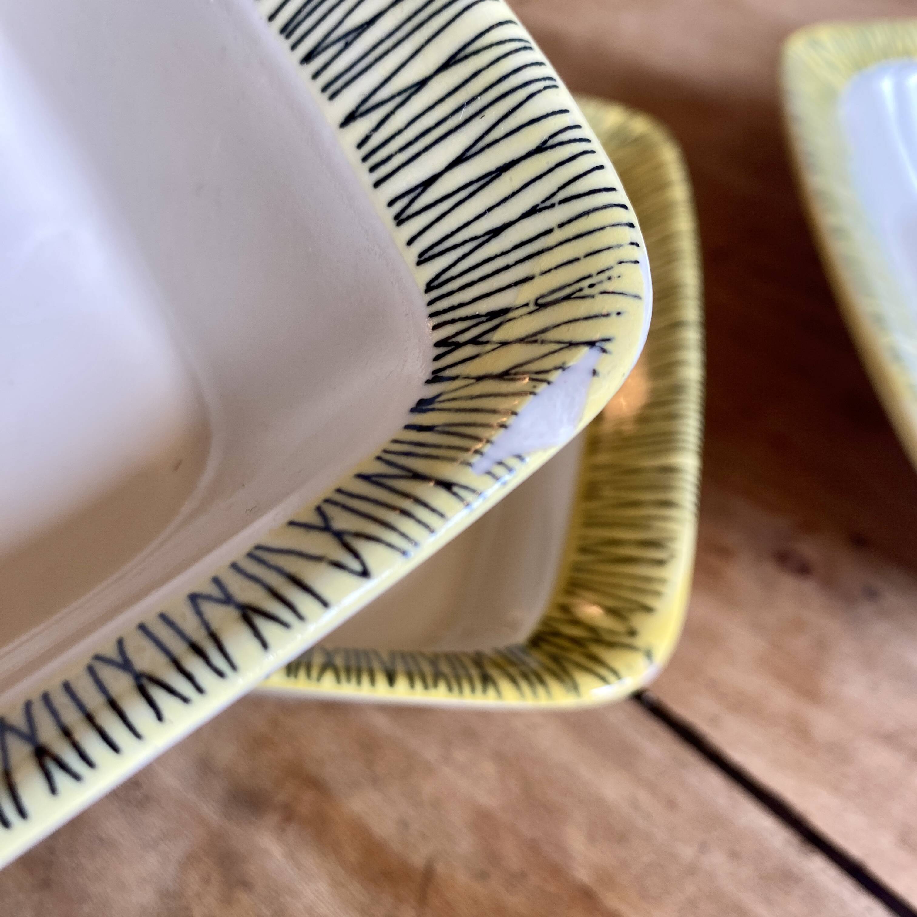 Set of 3 vintage serving dishes from the Flamingo series by Stavangerflint