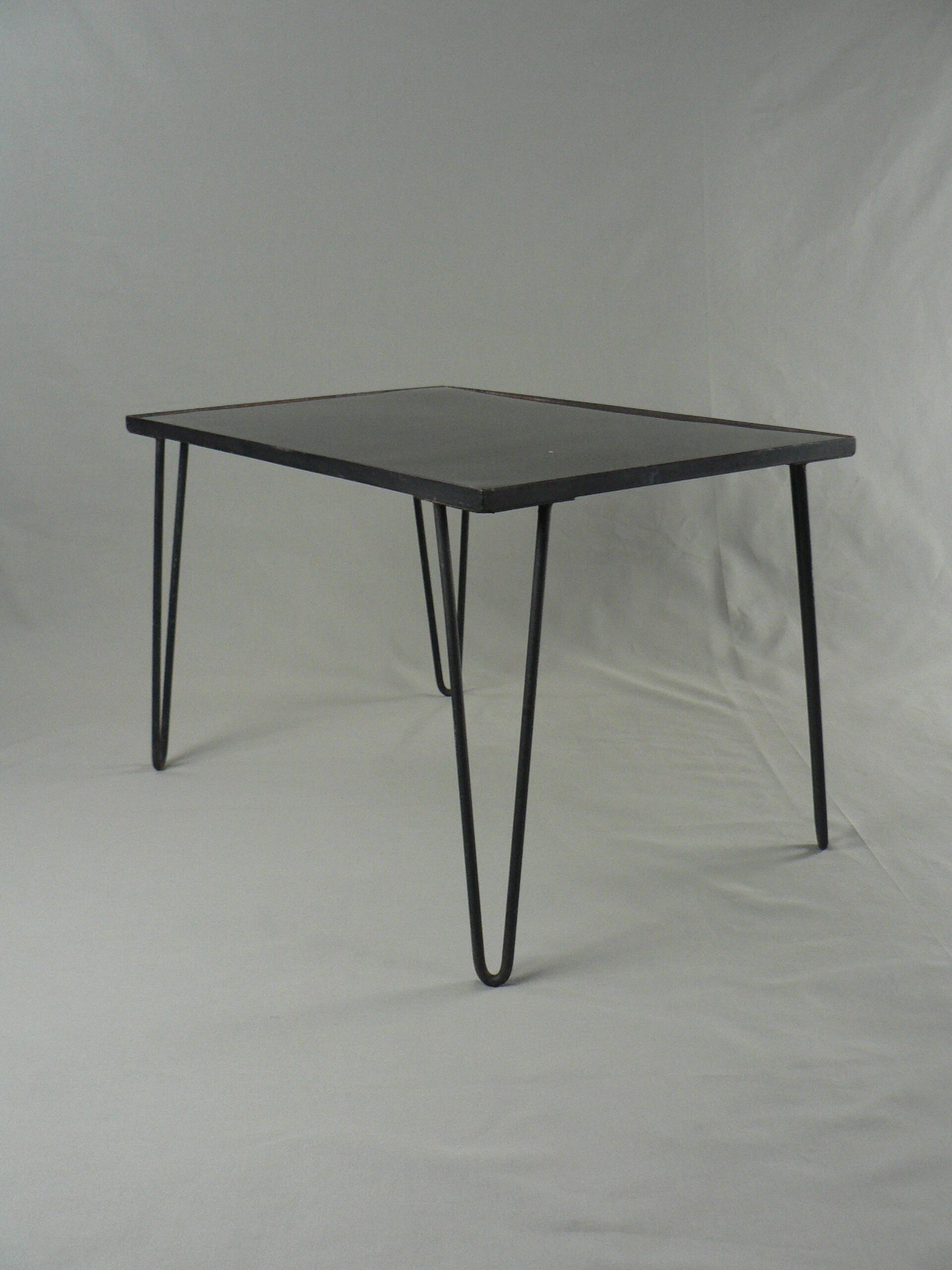 Low metal and melamine table