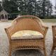 Salon de jardin en rotin 1980