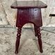 Vintage Bordeaux Turned Legs Wooden Stool #D546