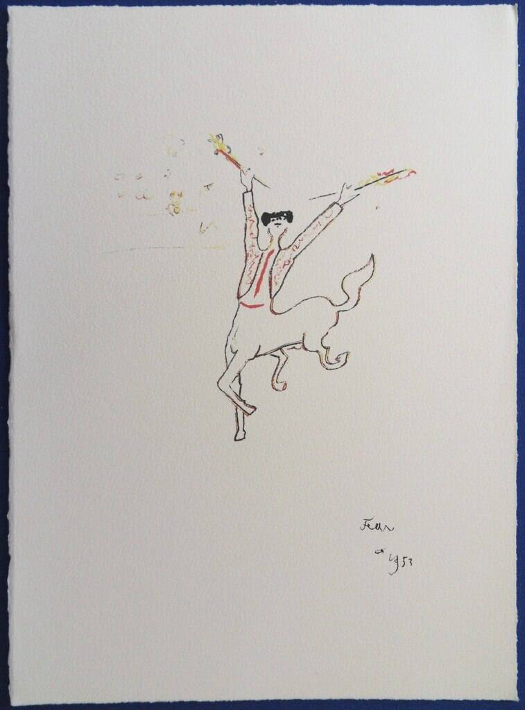 Jean cocteau: the picador - signed lithograph