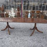 Regency style mahogany dining table with 2 extensions