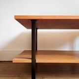 Wooden coffee table, double shelf