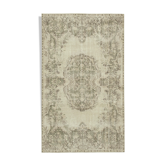 Handmade decorative oriental beige carpet 179 cm x 298 cm