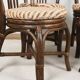 Set of 4 turned wicker chairs, vintage.