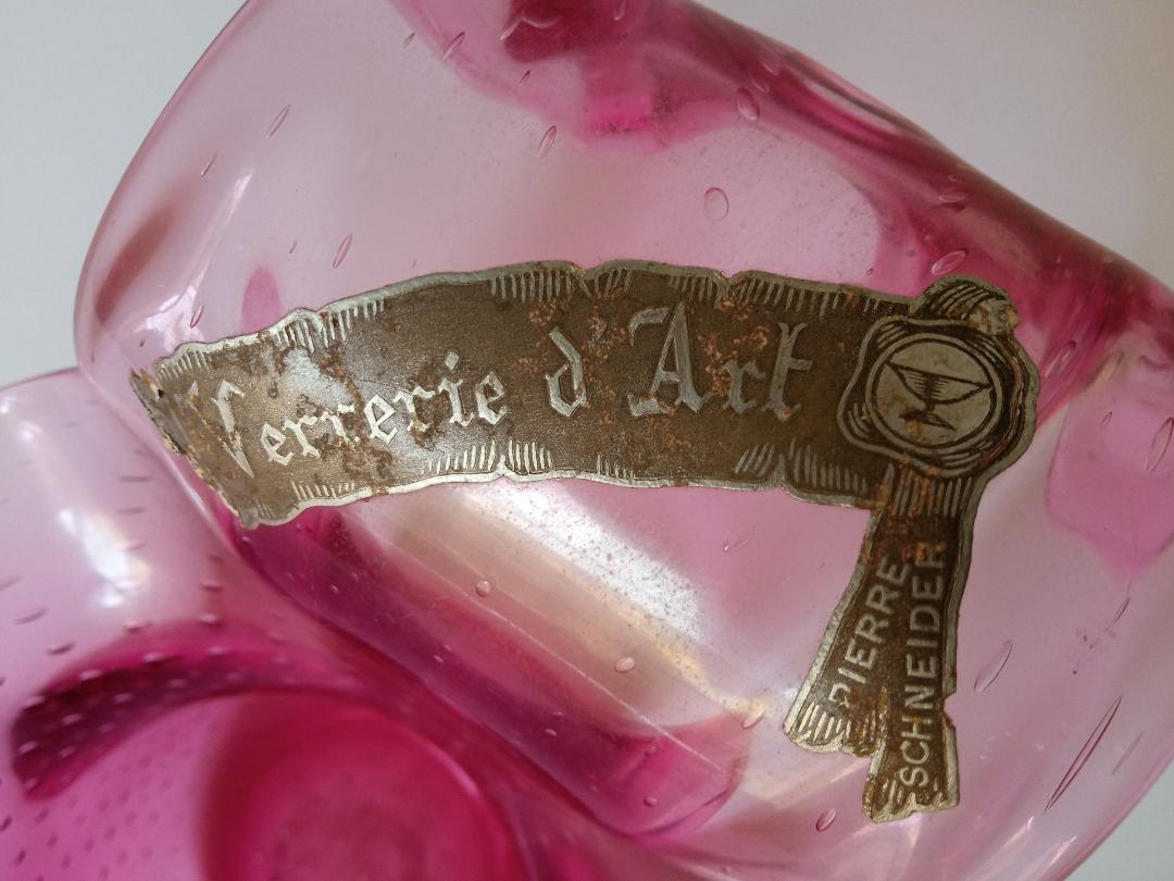 Vase, art glassware P. Schneider, 70s