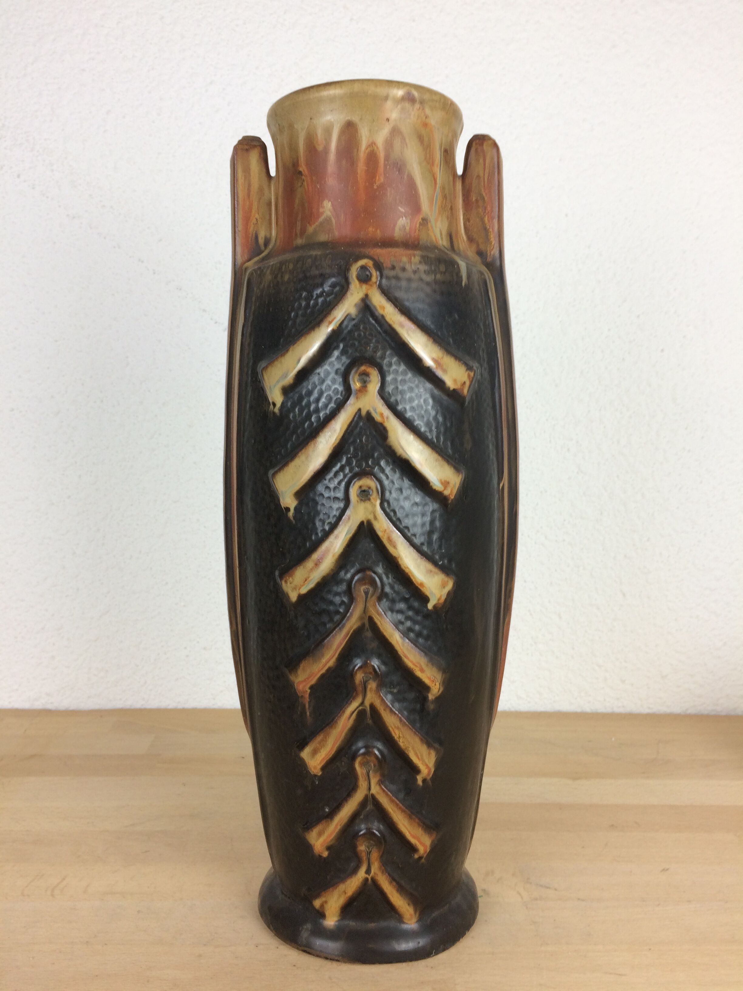 French art deco vase by Gilbert Metenier 42 cm