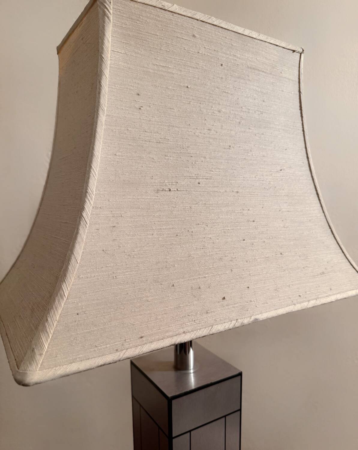 70s brushed aluminum lamp