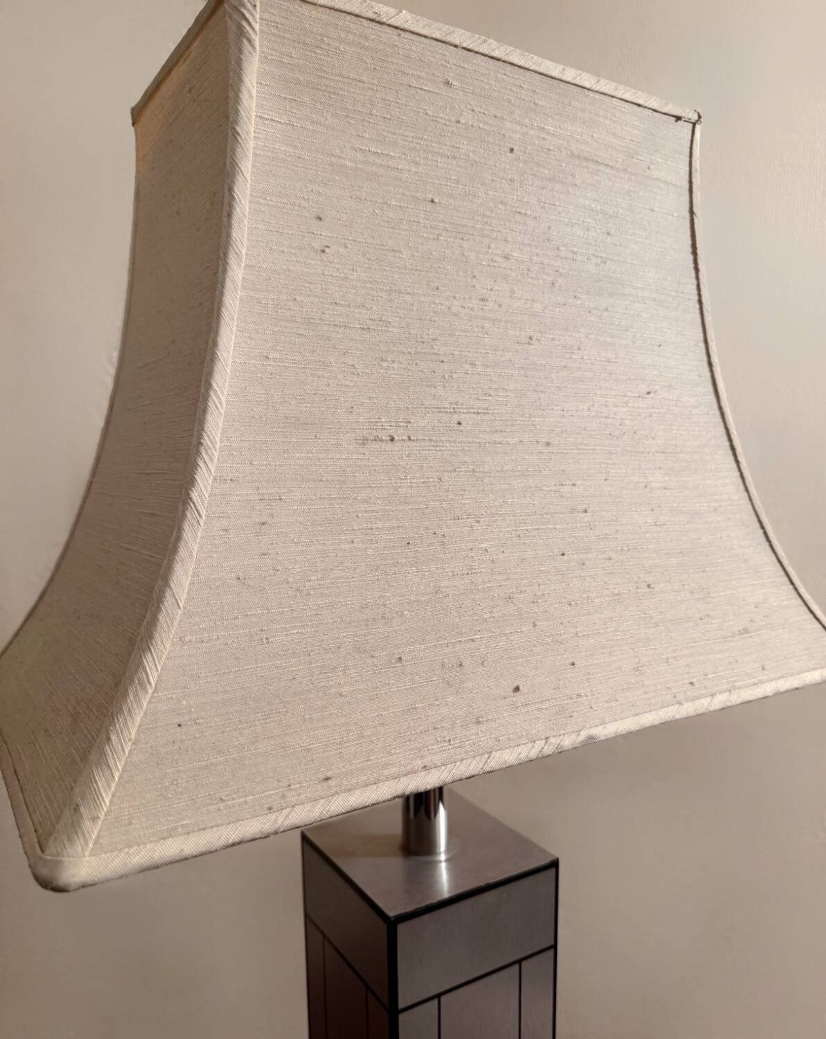 70s brushed aluminum lamp
