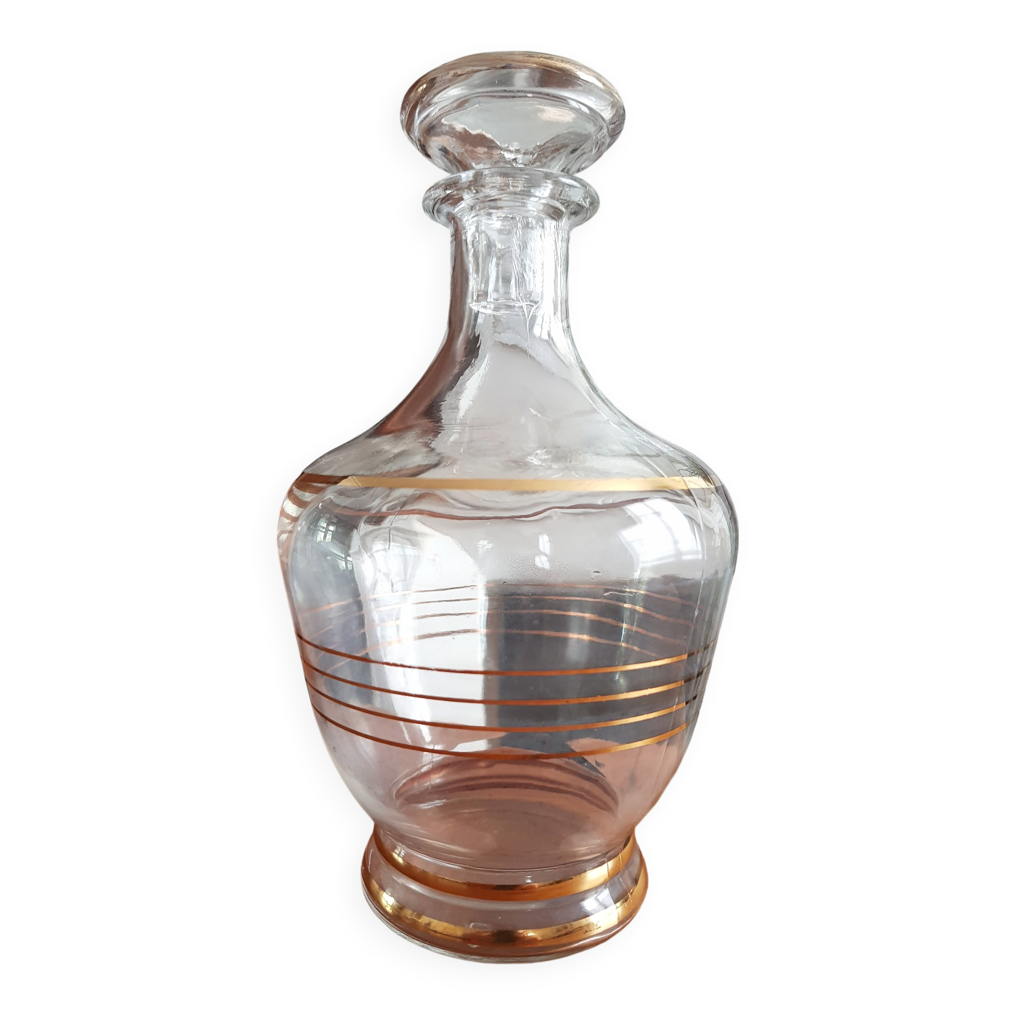 Golden rimmed carafe from the 1950s