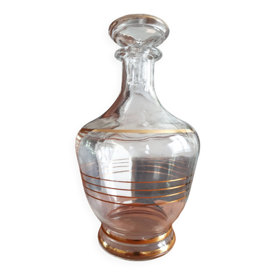 Carafe filet doré années 50