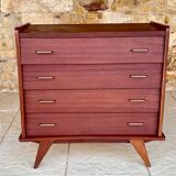 Vintage chest of drawers with 4 drawers, splayed legs circa 1960s
