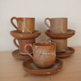 Set of 5 sandstone cups