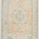 7x11 Vintage Peach Beige Turkish Rug, 206x335Cm