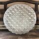 Old Wall Lamp Molded Glass + Support Metal Black Vintage