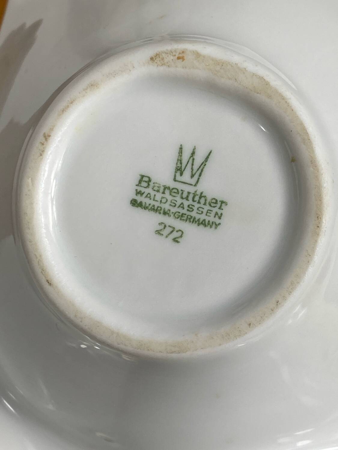 Segmented serving dish, leaf shape, porcelain, Bavaria