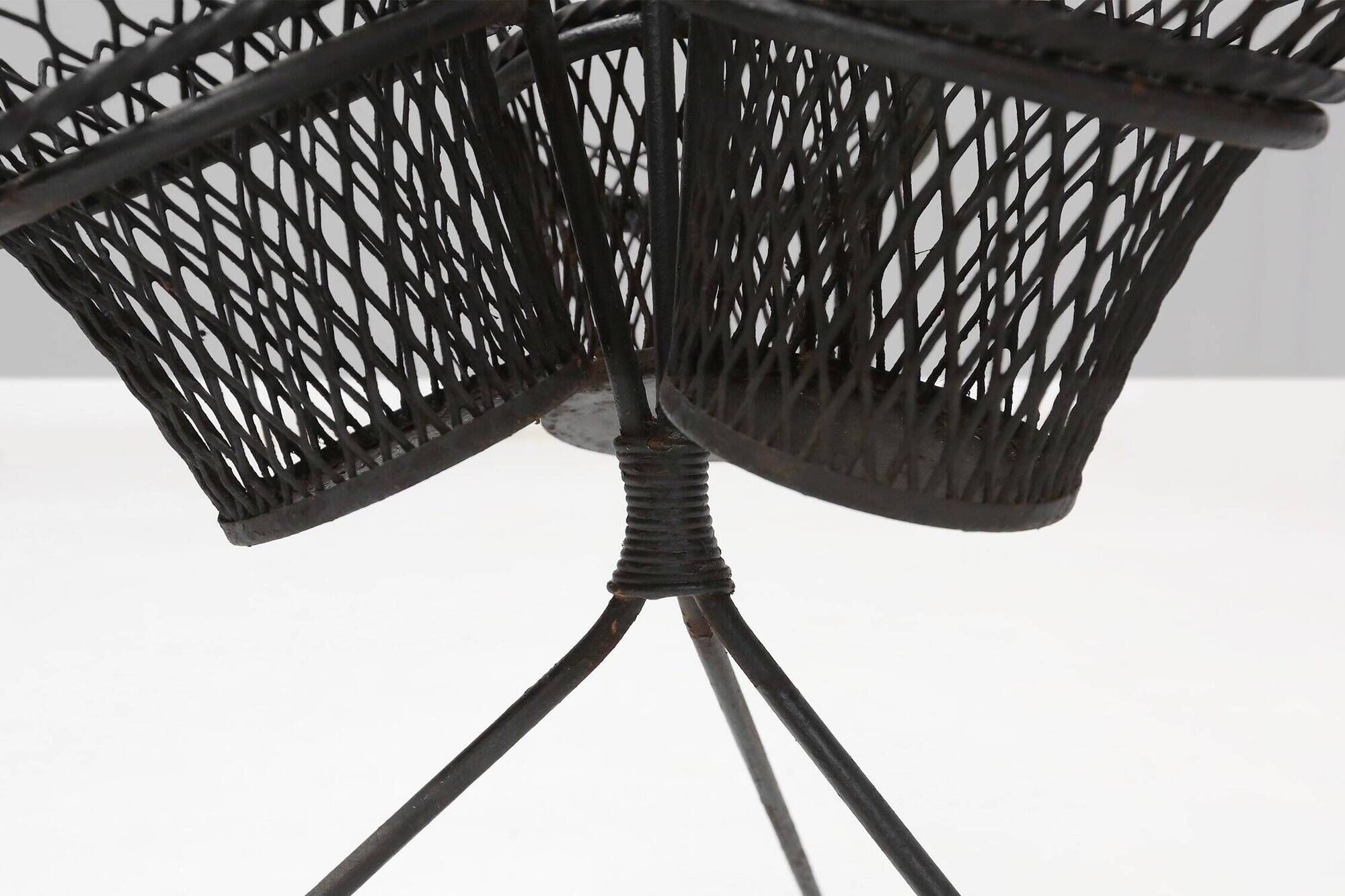 Mid-Century Metal Plant Rack by Mathieu Matégot, France, 1950s