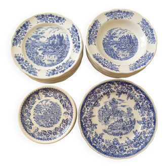 Lot 27 assiettes porcelaine anglaise