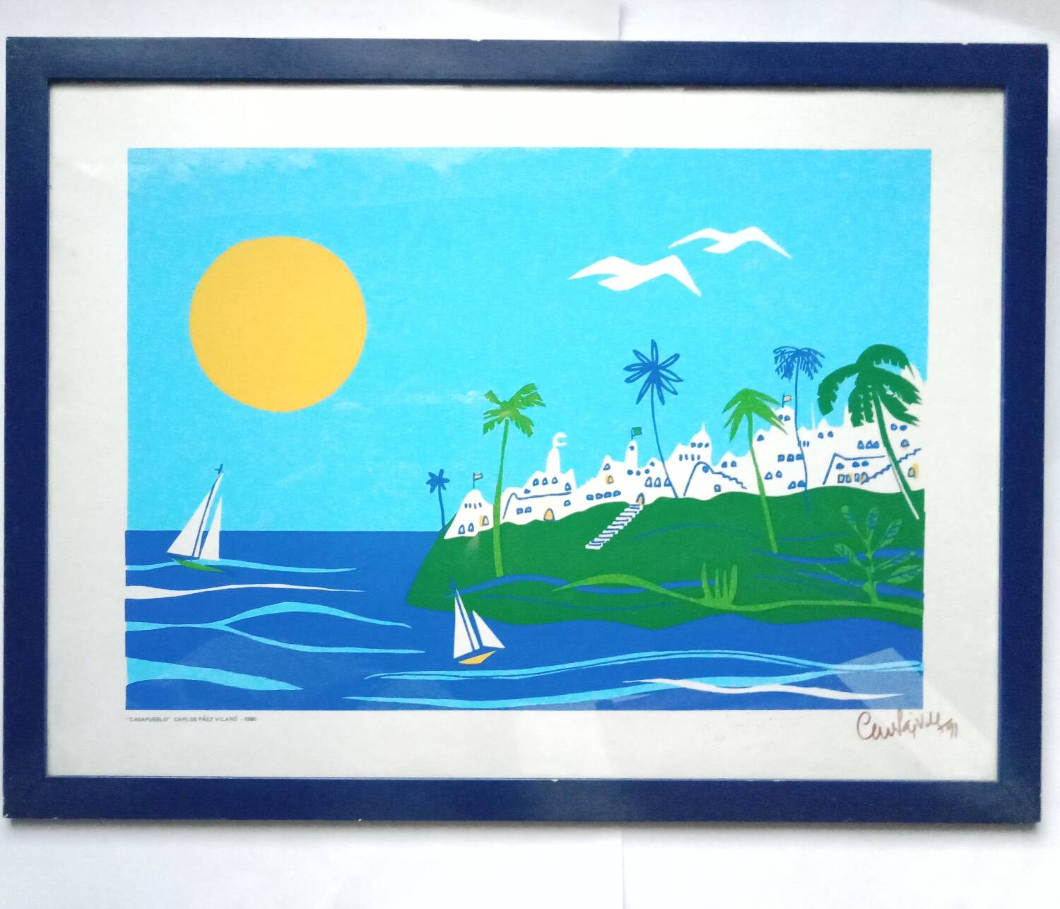 Casapueblo original screenprint 1990 signed carlos paez vilaro 1923 2014