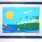 Casapueblo original screenprint 1990 signed carlos paez vilaro 1923 2014