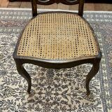 Chaise Napoléon III en bois noirci