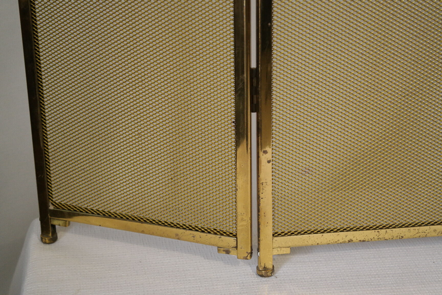Vintage brass chimney firewall